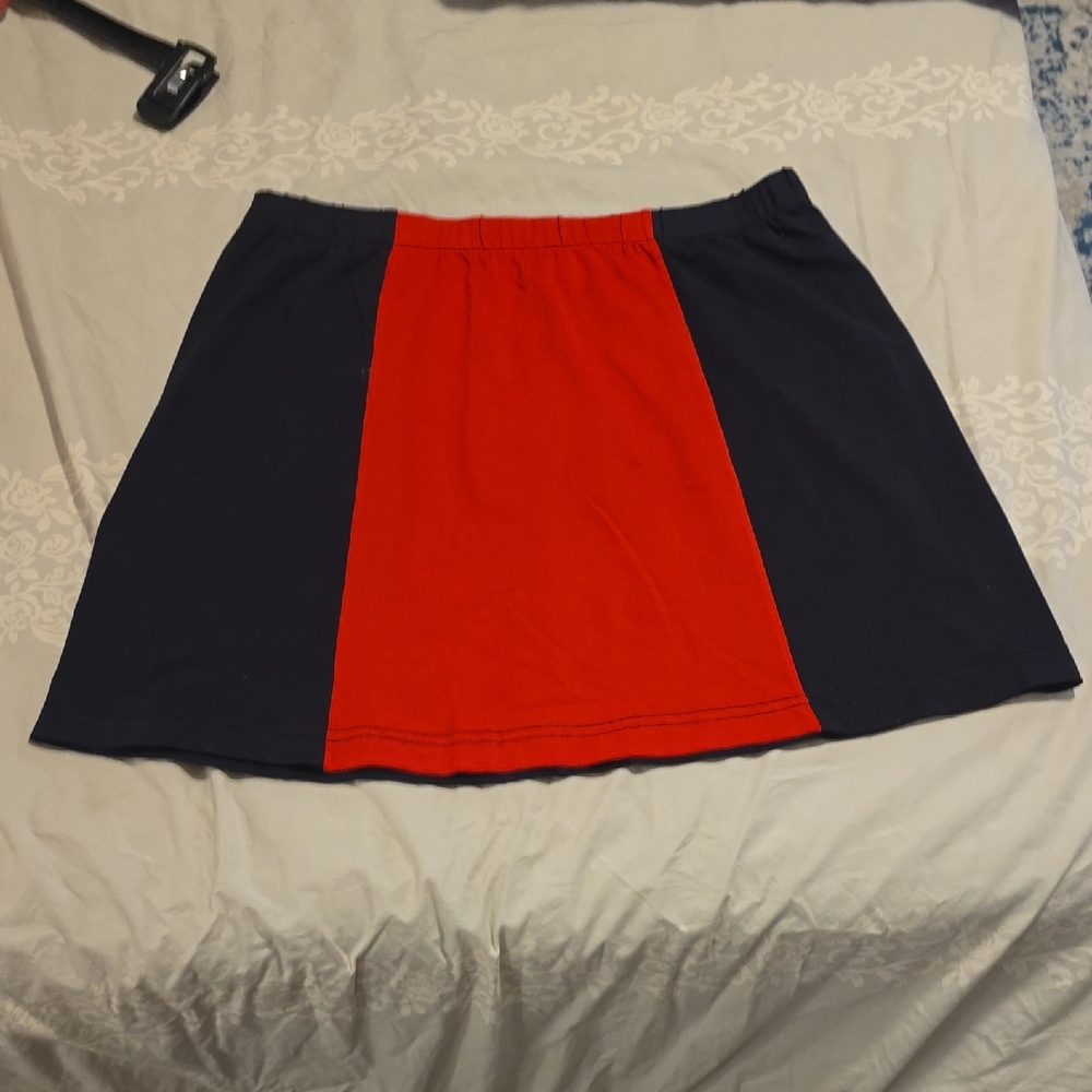 Colorblock Red and Black Women's Skirt